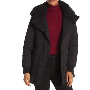 Andrew Marc Shearling Lined Hooded Puffer